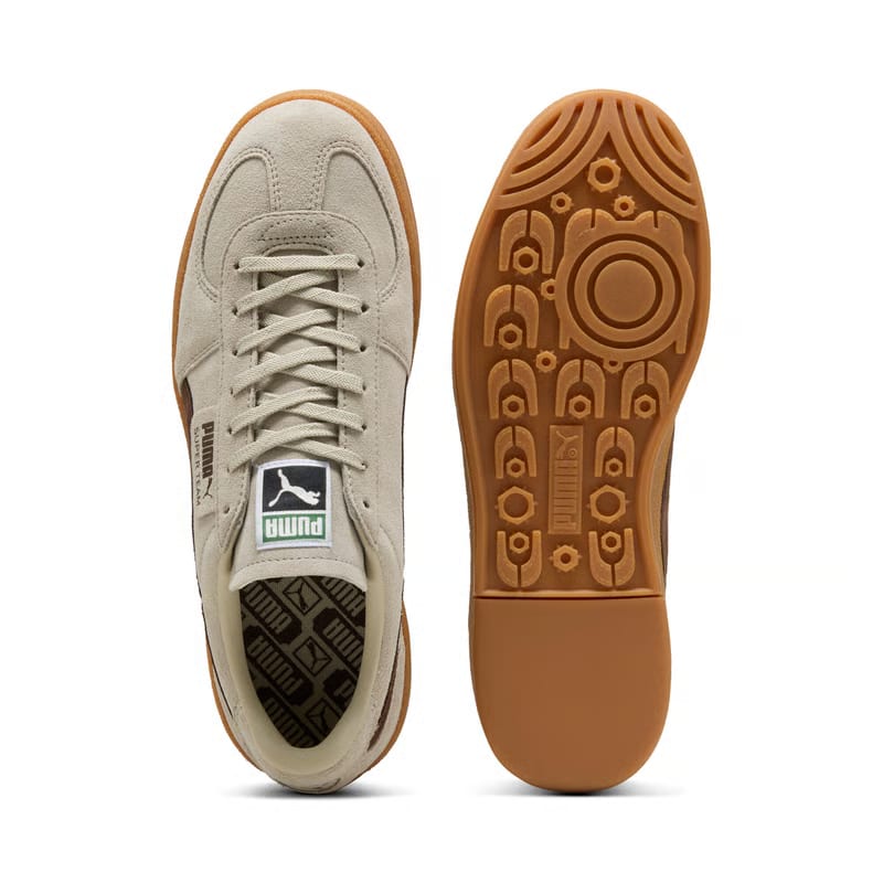 Puma SUPER TEAM Abriebfeste Low-Top-Skateboardschuhe Unisex Grau Braun Taupe 403171-01