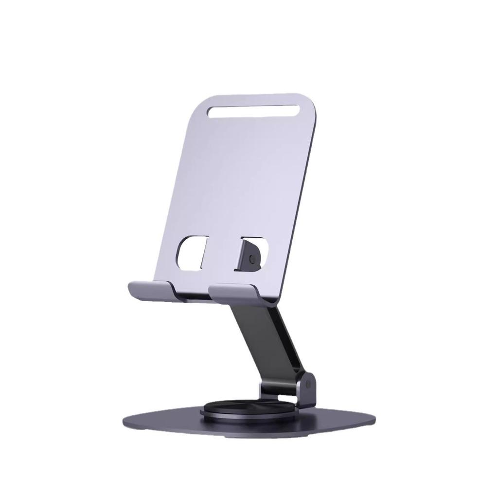 360° Rotating Portable Desktop Phone & Tablet Stand, Foldable for Live Streaming & Displays