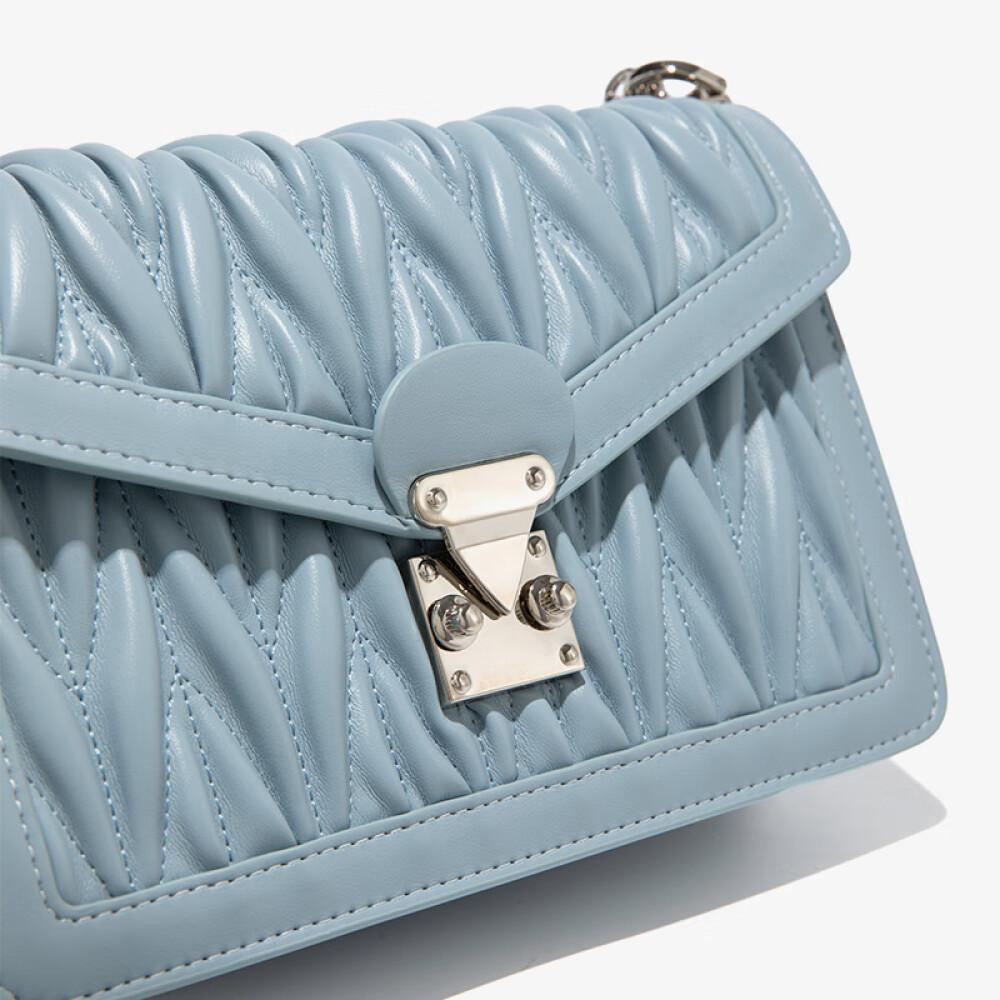 Chain fold bag 2023 new one-shoulder oblique span bag light luxury texture 22cm wide 6cm high 15cm