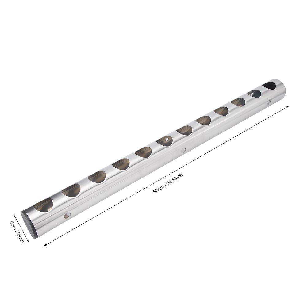 Stainless Steel Wine Rack Wall Mounted Kitchen Home Bar Holder Wines Shelves(12 Holes)