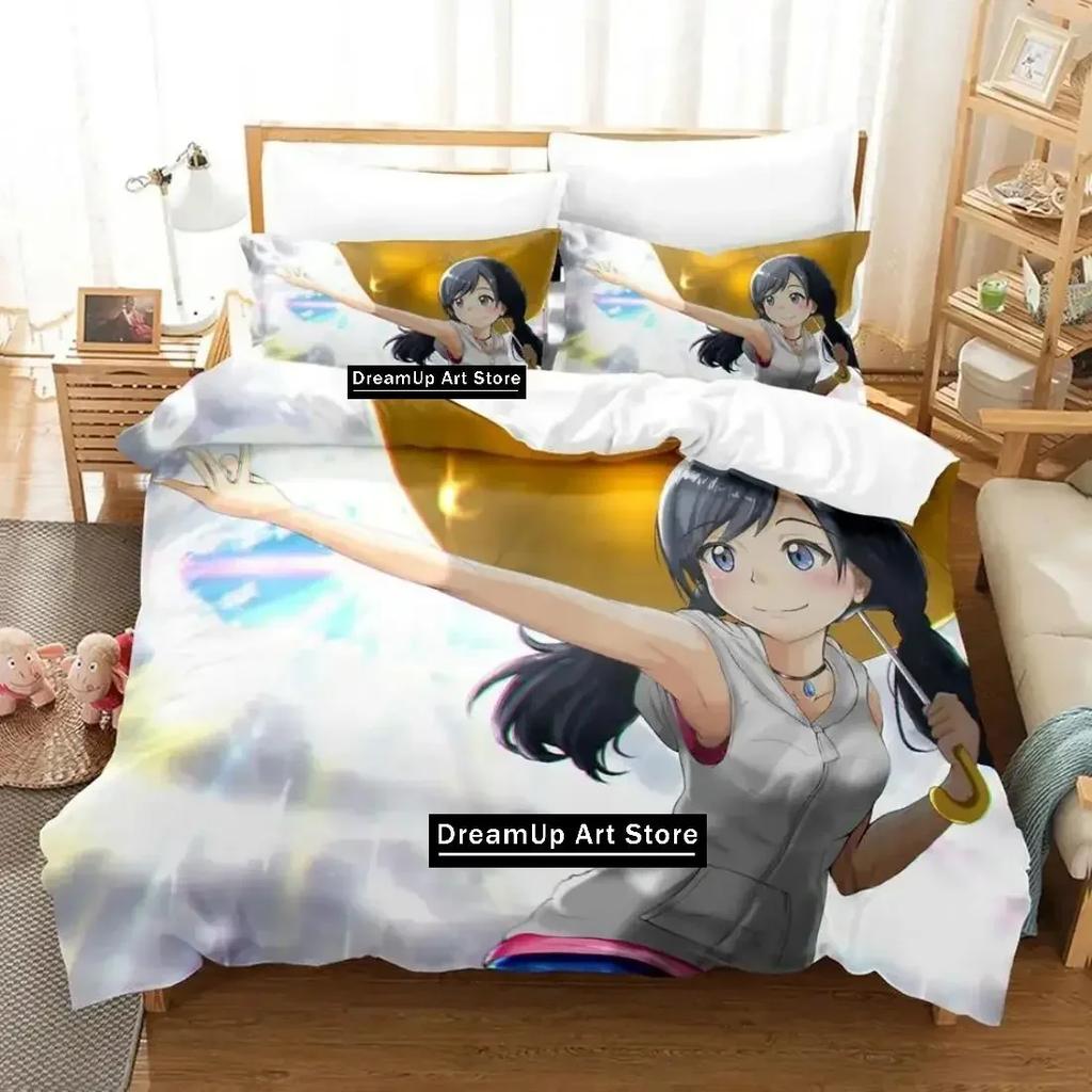 3D Print Fashion Anime Weathering With You Bedding Set Boys Girls Twin Queen Full Size Duvet Cover Pillowcase Bed Adult Bedroom