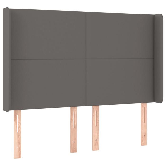 VidaXL LED Headboard Bedroom Furniture Double Bed Accessory Head of Bed Frame Interior Grey 3123862