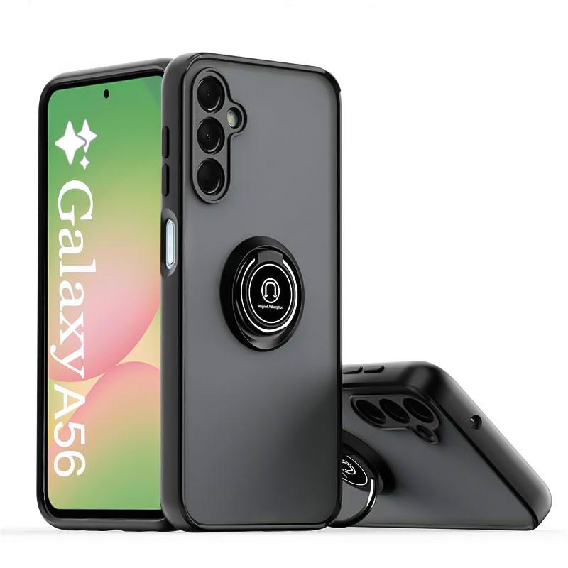 Matte Translucent Phone Case For Samsung A56 A16 A26 A36 A55 A35 A15 A54 A34 A14 A25 Magnetic Ring Holder Protector Cover