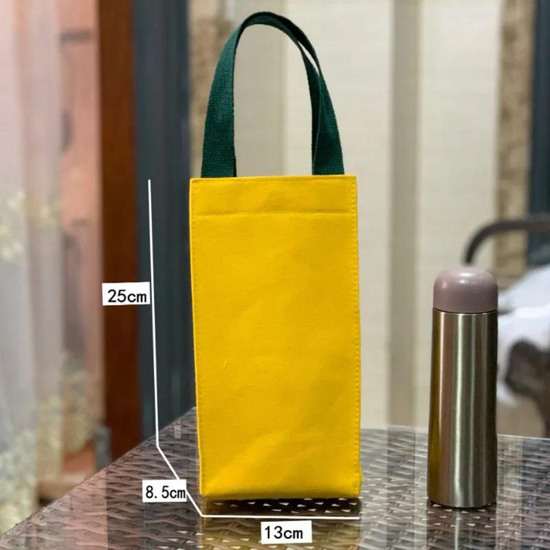 Minimalist Portable Canvas Handheld Student Water Cup Bag Insulation Cup Cover Umbrella Bag Zero Wallet Mommy Bag
