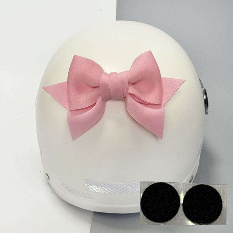

Helmet Accessories Women Bow Ribbon Decoration Double-Layer Strong Fixation Cute Bowknot Accessories For Electric Motorcycle A13
