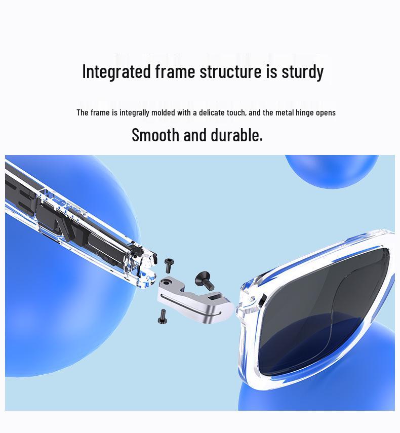 G01 Transparent AI Translation Smart Glasses with Bluetooth Music Capability.
