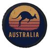 Australia Sunset Kangaroo Tire Cover Universal Wheel Cover Polyester Protective Accessory