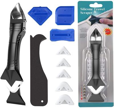 5 In1 Caulking Tool Kit Silicone Trowel Scraper Corner Finisher Sealant Grout Scraper for Kitchen Bathroom Window Sink Joint