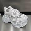 Fashion Women's Vulcanize Shoes 2025 New Outdoor Breathable Women Sneakers Light Breathable Lace-Up Platform Ladies Casual Sneakers