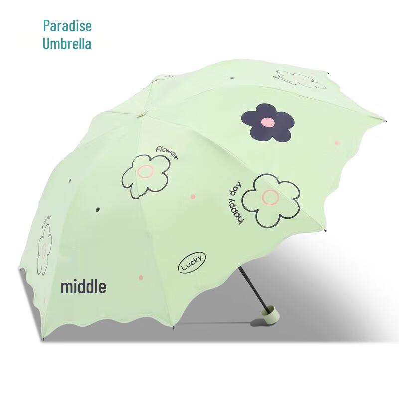 Paradise Anti-UV Floral Folding Umbrella