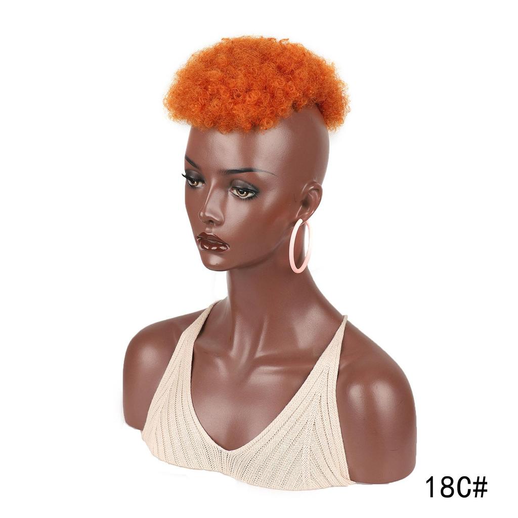 Clip In Topper Wig With 4 Clips Short Curly Black Gray For Women Hair Loss Bald Head Daily Use Synthetic Hairpiece