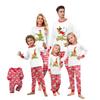 Set pigiama per la famiglia con stampa natalizia, vestiti per la casa, set per la famiglia con pantaloni e top a maniche lunghe