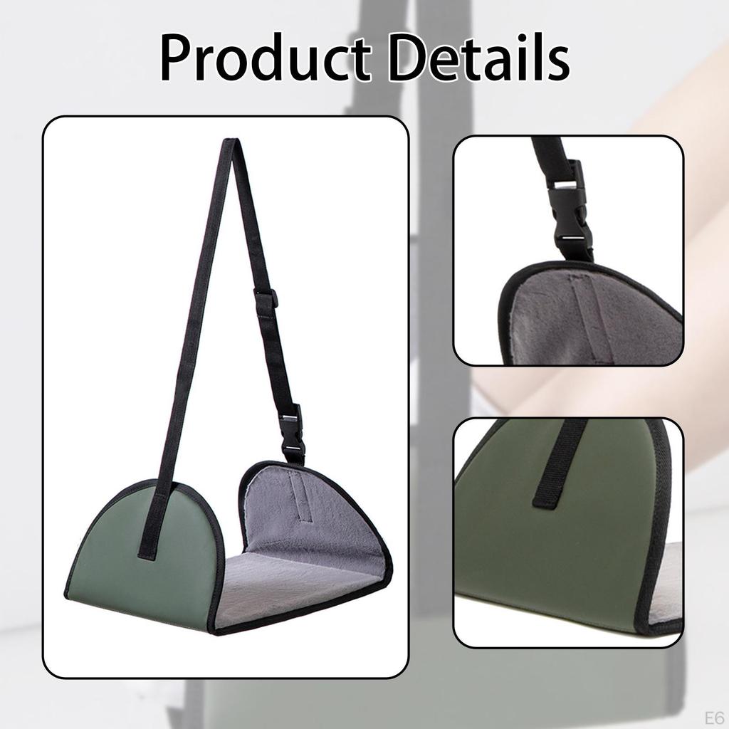 Flugzeug Fußstütze Reise Fußhängematte Verstellbarer Gurt, Ergonomisch, Beinauflage für