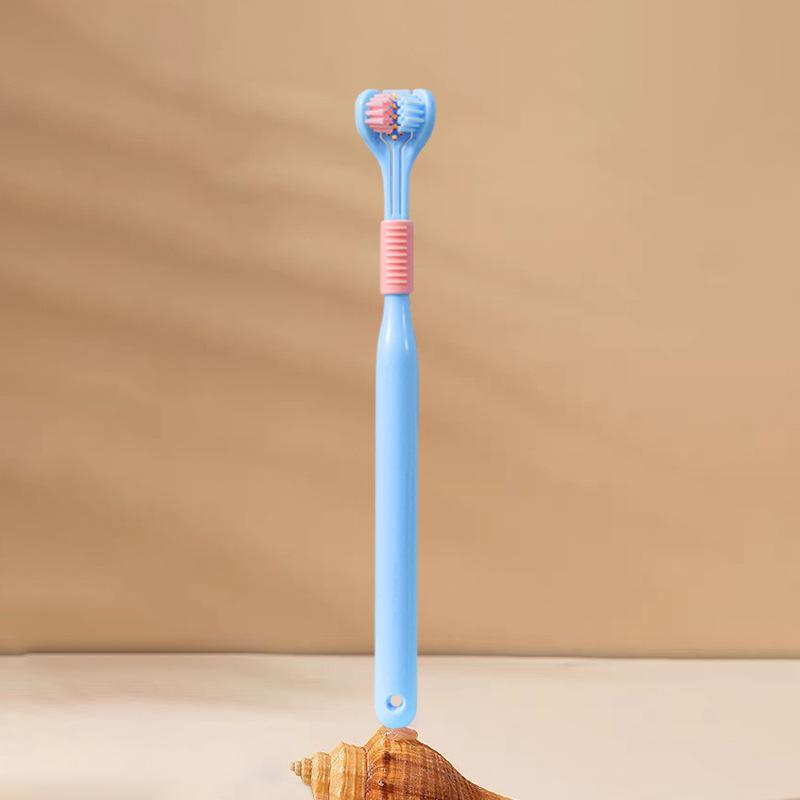 360 Degree Three-sided Soft Bristle Toothbrush Oral Care Safety Toothbrush Teeth Deep Cleaning Portable Travel Dental Oral Care