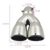 Compatible Dual Outlet Exhaust Pipe for Haval H6, Mitsubishi Pajero Sport, V73, V31, V33, V93.