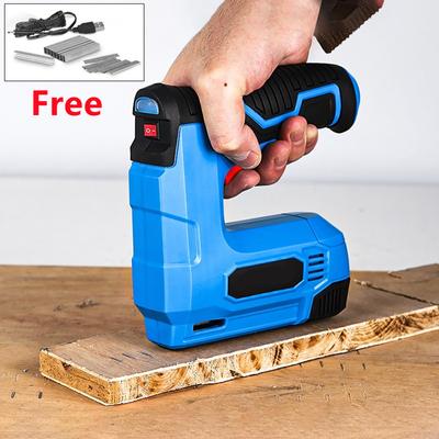 Tragbarer elektrischer Tacker Lithium-Ionen Akku Nagelpistole Holzrahmen Multitool Nagel Tacker Möbel DIY Werkzeug 13*14.5CM