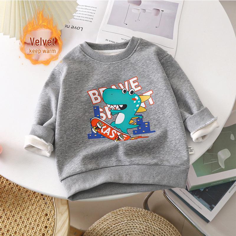 Autumn 2025 Pure Cotton Long-Sleeve Sweatshirt for Boys and Girls