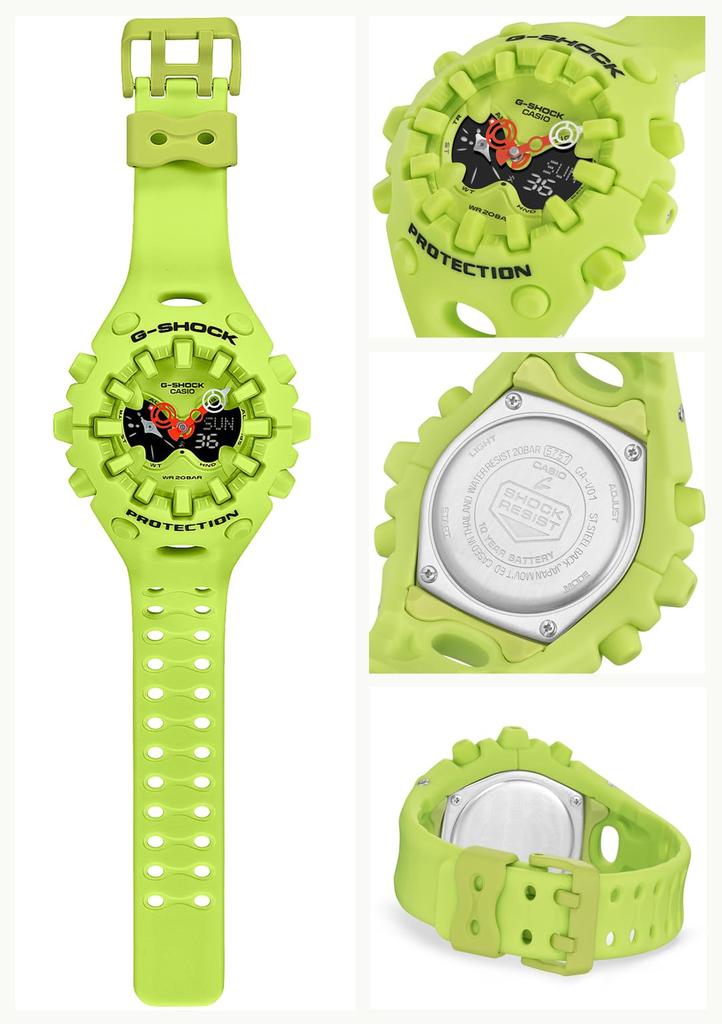 Pánské hodinky Casio Neon G-Shock, žluté, GA-V01-9AJF