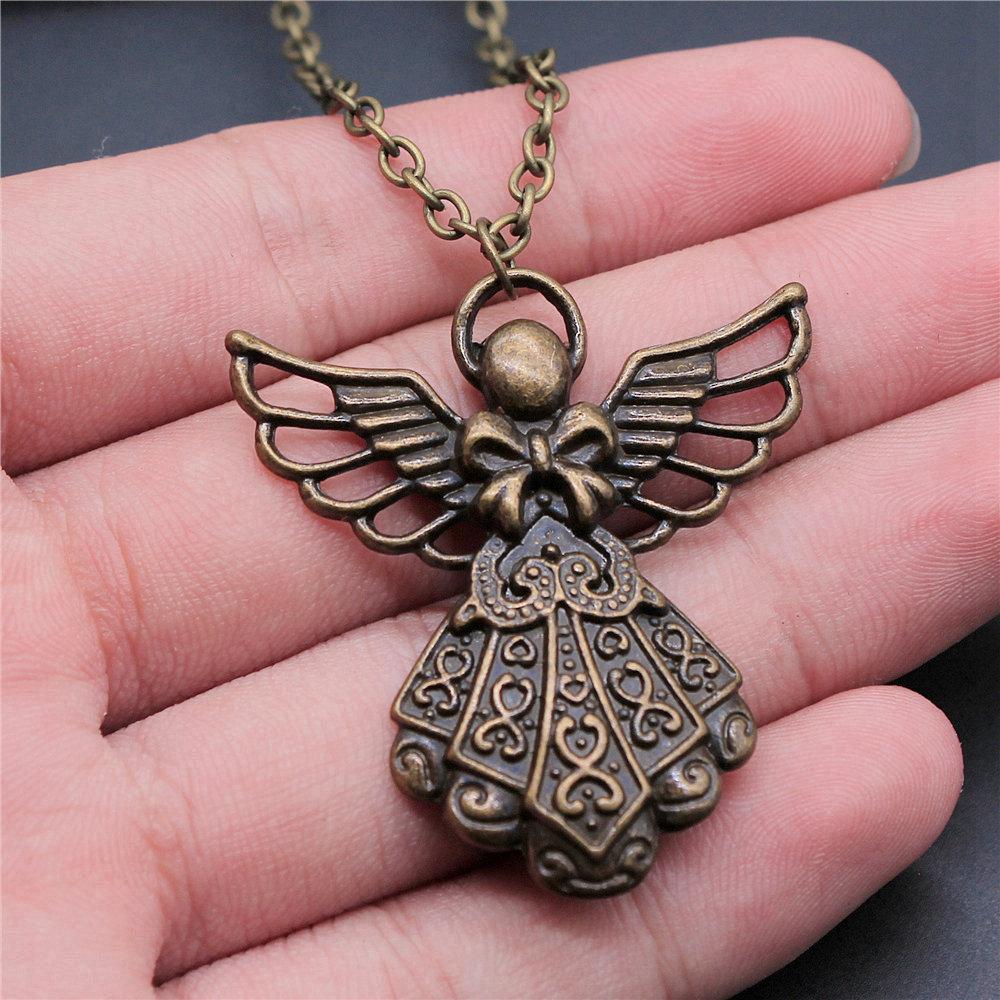 45cm Oder 70cm Lange Kette Halskette Flügel Engel Hochzeitsschmuck Zubehör QN003