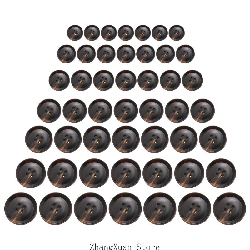 3XUF 70 Pcs Craft Buttons Round Buttons 4 Holes Buttons Resin Buttons Coat Buttons Shirt Buttons for DIY Handmade Clothes