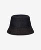 Bajal Va Curved Denim Stitch Detail Bucket Hat Black