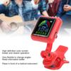USB Guitar for and String Clip-on Tuner, Rechargeable, Half-Tone Compatible, Bass, Ukulele, Violin, Instruments, AT-102 (Red)