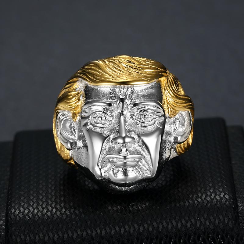 S925 silverring personlig Trump ring guld herrring present till vänner under semestern