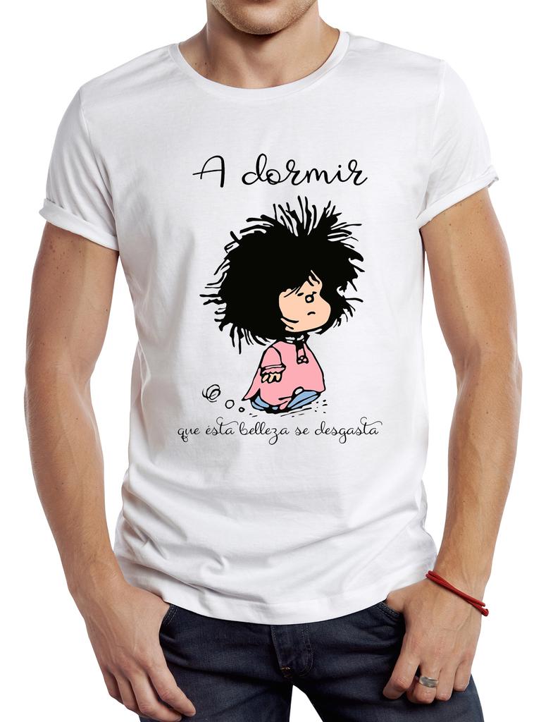 TEEHUB Funny Mafalda Hangover Beer T Shirt Short Sleeve Cartoon Girl Printed Harajuku Tshirt Tops Men's T-shirt Streetwear