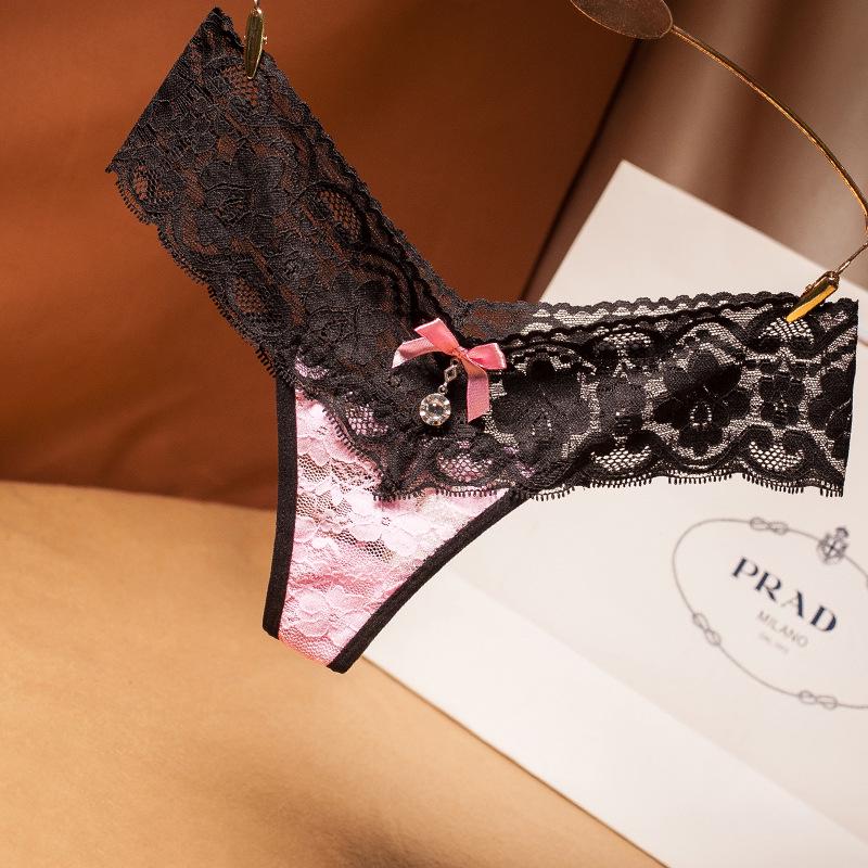 Δαντέλα Στρας Χαμηλοκάβαλο String - Σέξι Ευρωπαϊκό & Αμερικάνικο Αόρατο Διαφανές T-Εσώρουχο