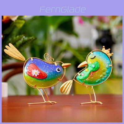 Glass Bird Garden Decor Painted Finish For Gift Giving And Home Decor