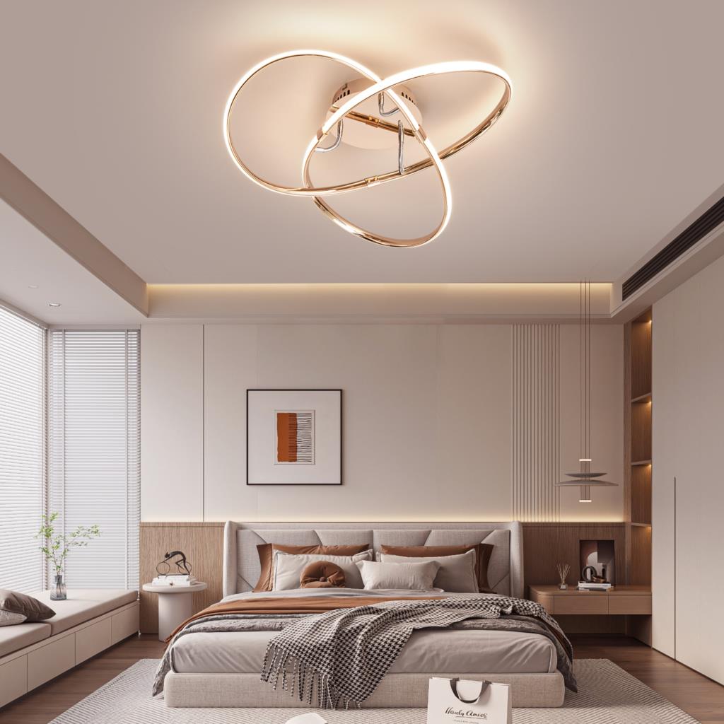 Hot Modern Led Ceiling Lights For Living Room Bedroom Study Room Decoration Led Ceiling Lamp Smart Home Alexa Black/Chrome/Gold