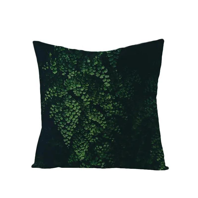 Plant Leaf Pillow Cover Bedroom Room Home Decoration Office Seat Living Room Sofa Cushion Cover 45X45Cm