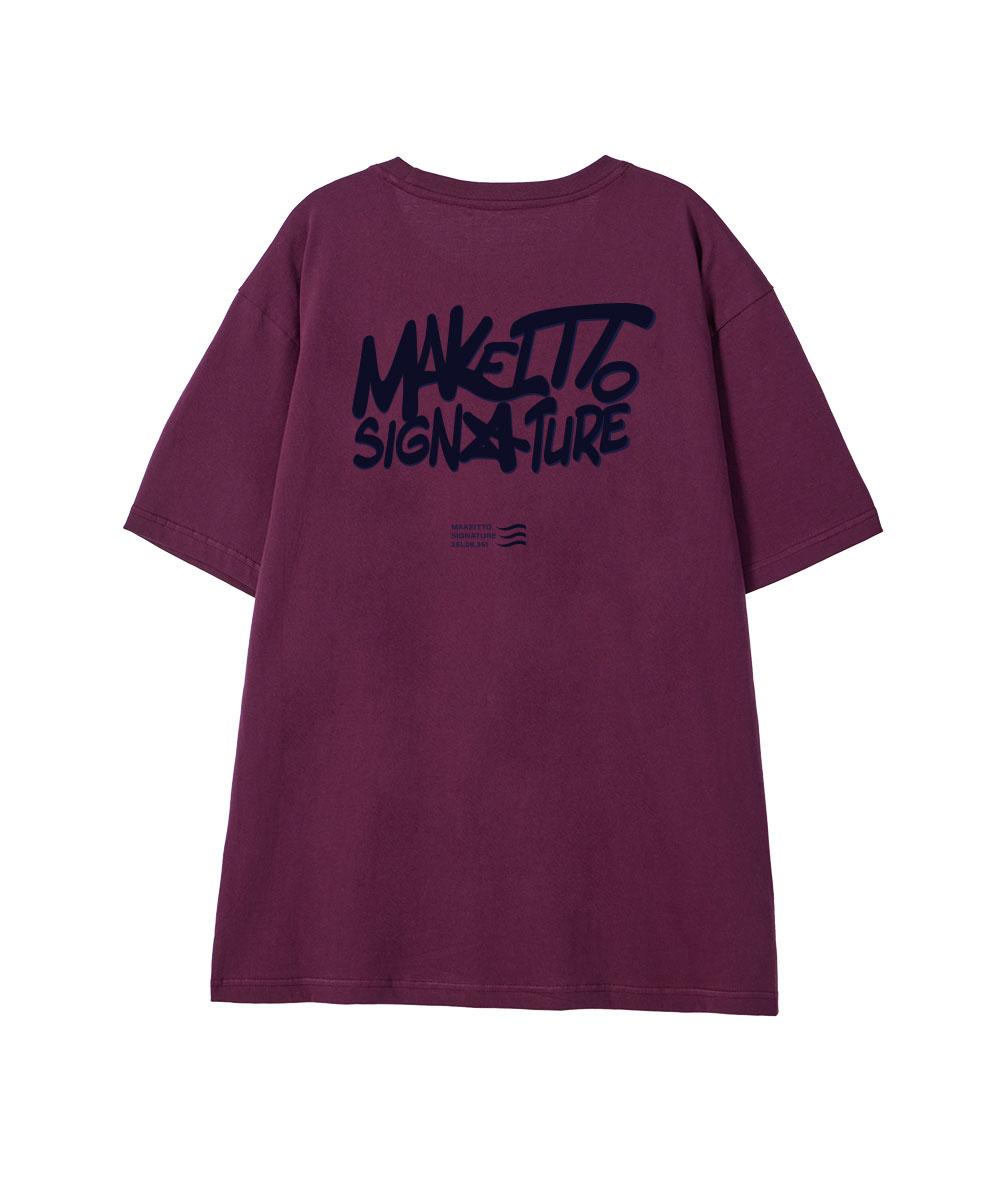 Make It Two [Graffiti2 Logo] Crew Neck Tee_Wine M