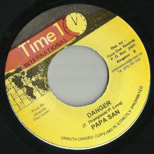 7inch Record PAPA SAN - Danger NONE Time 1 Internat Jamaica Reggae, Ska & Dub Used