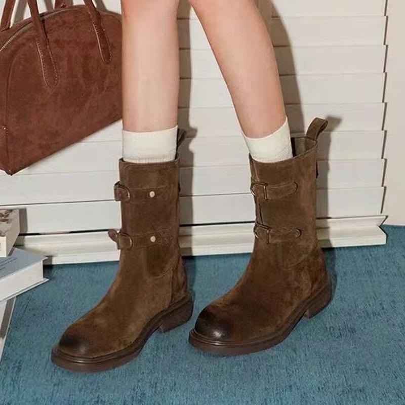 Ballerinaskor Dam Ankelstövlar Designer Mockaskor Vinter Modetrend Chelseaboots Nya Promenad Goth Korta Damstövlar