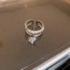 Zirconia Diamond Geometric Heart Open Ring - Fresh High-end Jewelry for Index Finger