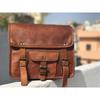 1 Side Pouch Brown Leather Motorcycle Side Pouch Bike Bag Saddle Panniers New