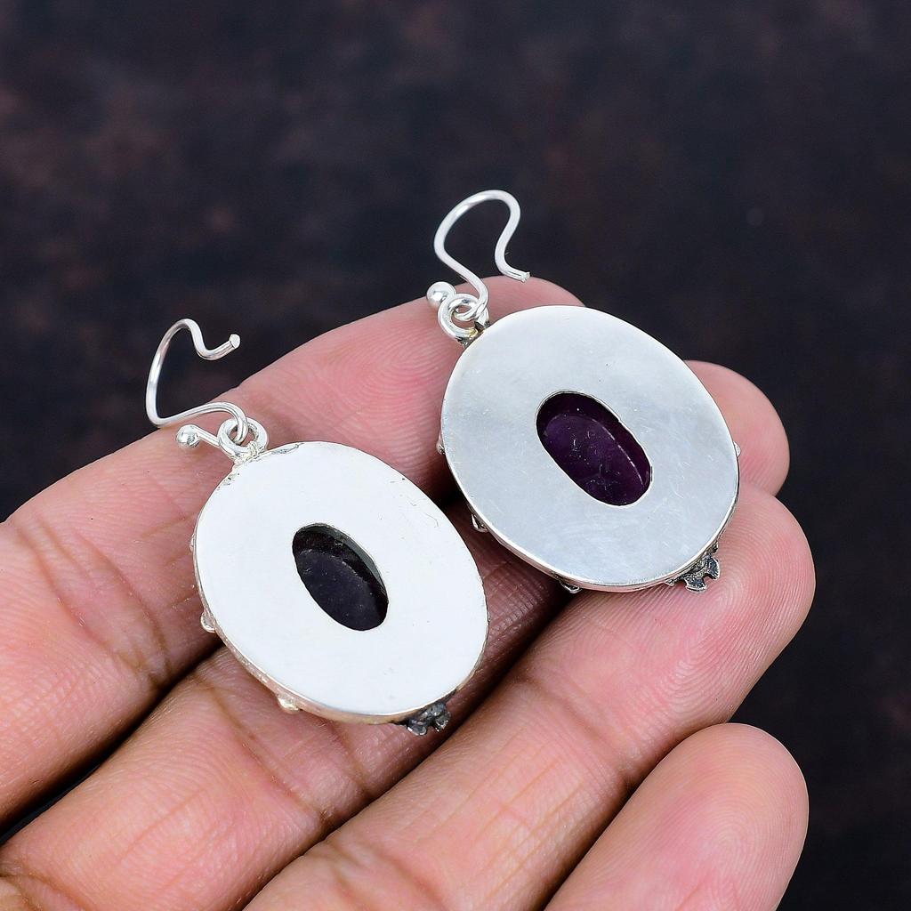 Star Amethyst Earring Handmade Real Gemstone Earrings 925 Sterling Silver Earring Antique Jewelry Very Pretty Drop Earrings Gifts for Friend