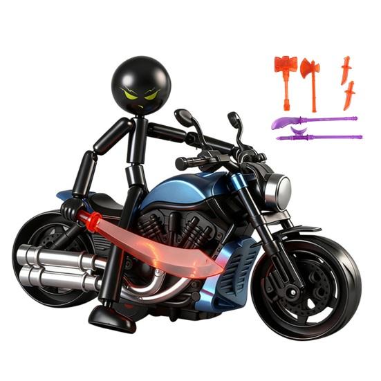 Posable Stickman Action Figure with DIY Accessories Stress Relief Movable Joints Stickman Fidget Toy Desktop Decoration Collectors Gift