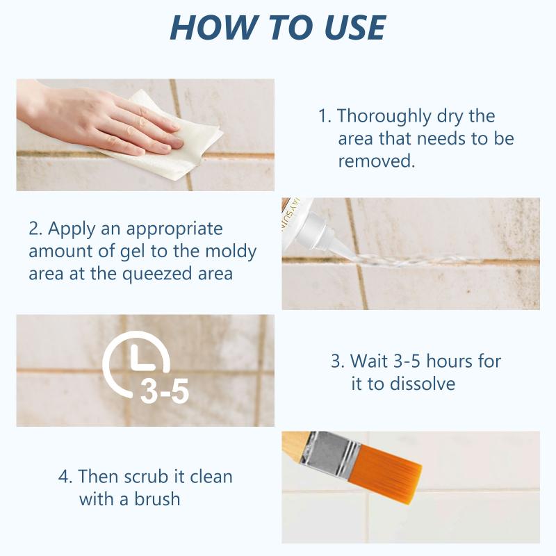 Household Mold Remover Gel, Kitchen and Bathroom Wall Cleaner, Refrigerator and Washing Machine Silicone Seal Mold Remover