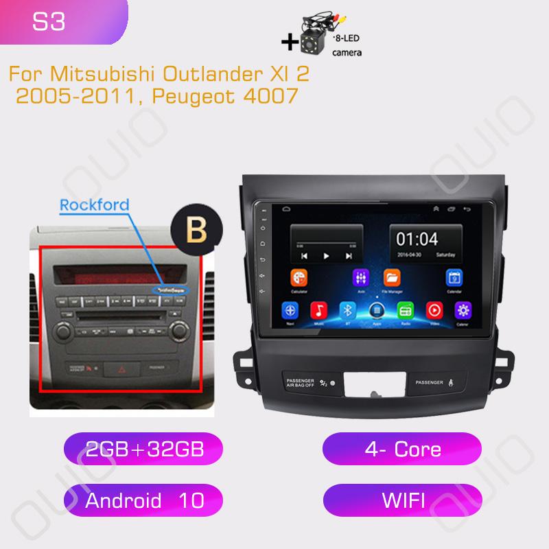 2din Android10 Car Radio Multimedia Carplay Auto GPS Navigation For Mitsubishi Outlander Xl 2 2005-2011 For Citroen C-Crosser