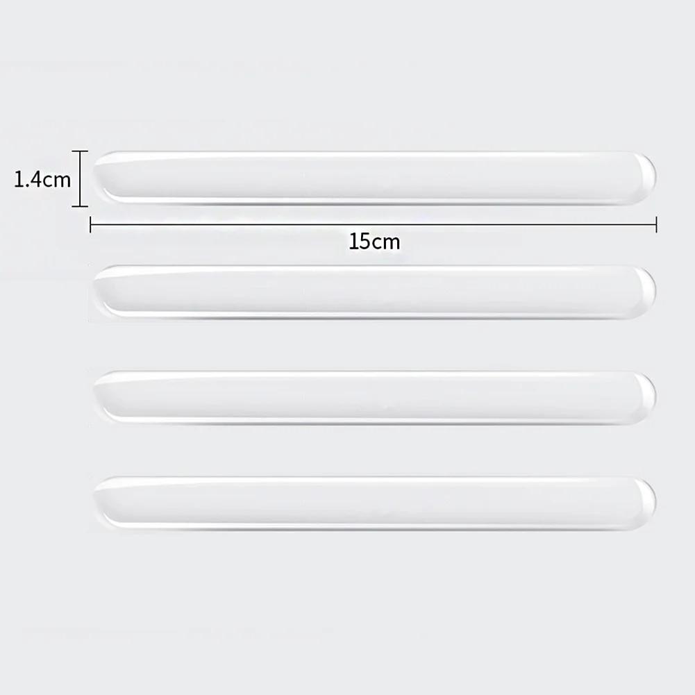 

4 шт., полоса для защиты от столкновений, защитная полоса для края автомобиля, защитная полоса для защиты от царапин, бампер, автомобильные аксессуары для стайлинга автомобилей B Clear 15cm