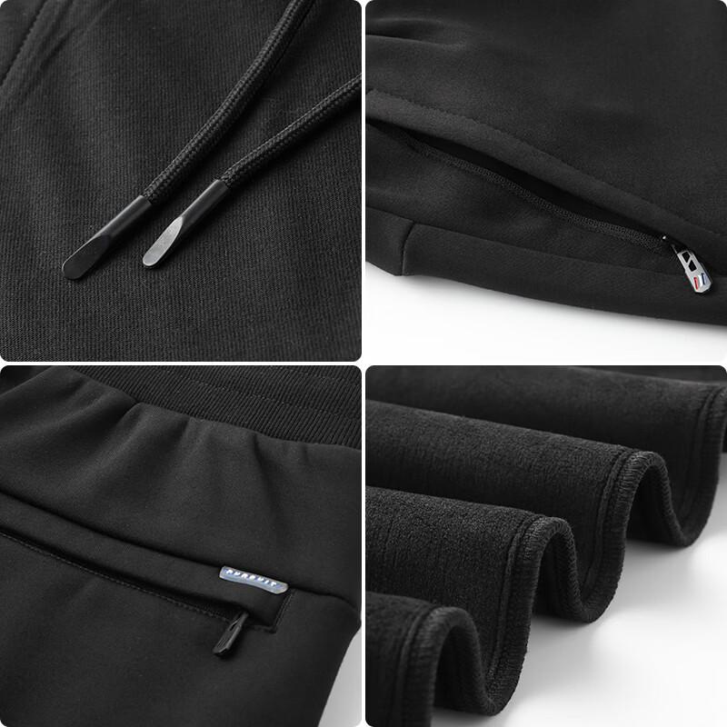 Dibinze Men's Plus Size Fleece-Lined Thermal Casual Pants