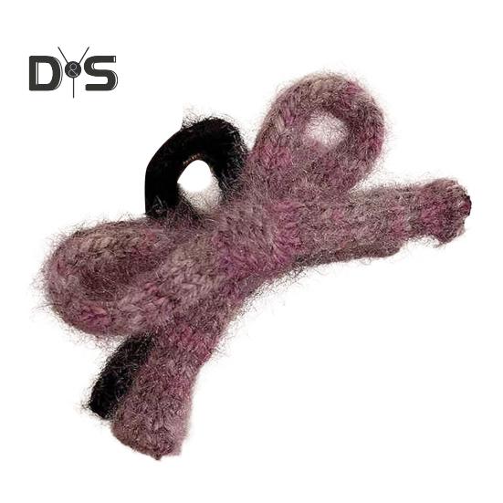 

Заколки-крабы для женщин, зажим-краб для укладки волос с вязаным бантом, женская нескользящая заколка для вьющихся волнистых прямых волос для ежедневного использования C