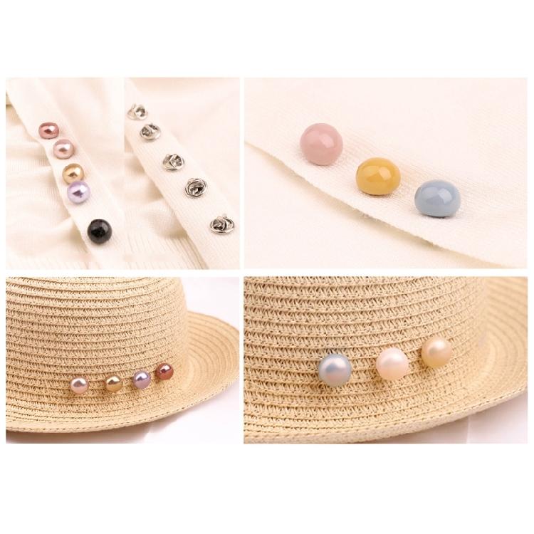 10pcs/set Shirt Brooch Button-free Button Pins Women Fashionable Imitation Pearls Blouses Buckle Clothing Accessories