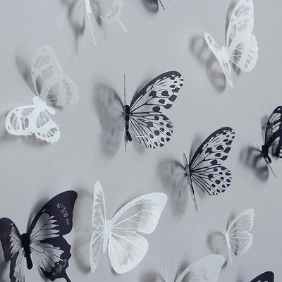 New 18pcs/lot Crystal Butterflies 3d Wall Sticker Beautiful Butterfly Living Room for Kids Room Wall Decals Home Decoration KTY