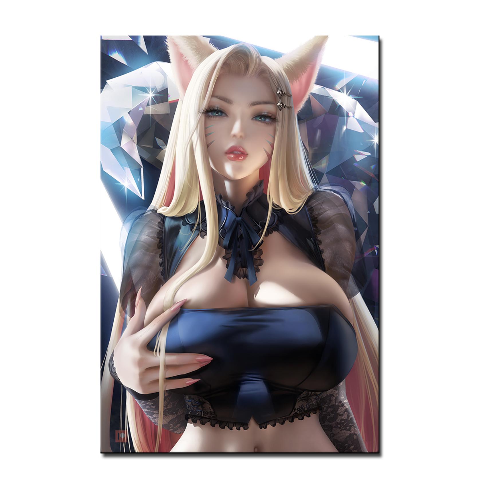 

KDA Ahri Legends League Game Холст Картина Плакаты Фотографии на стене Винтаж Плакат Декоративный домашний декор Табло без рамки 21*30cm