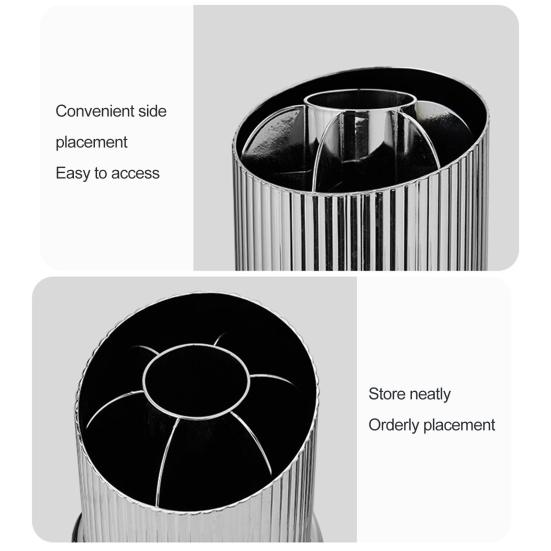 Makeup Brush Storage Bucket Large Capacity 7-Grids Design Dustproof Transparent Cosmetic Storage Box Organizer