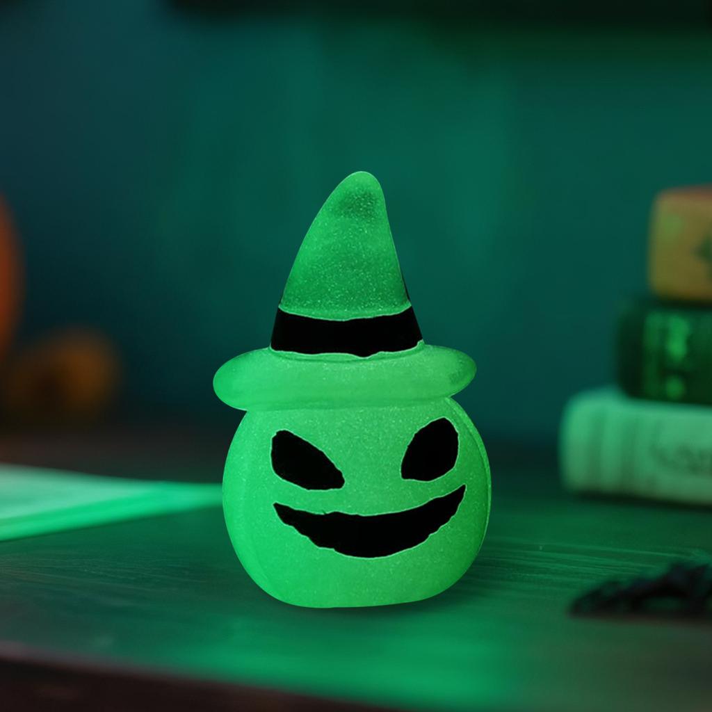 Halloween Decorations, Set Of 8 Small Glow-in-the-Dark Figurines; Pumpkin, Christmas Ornaments