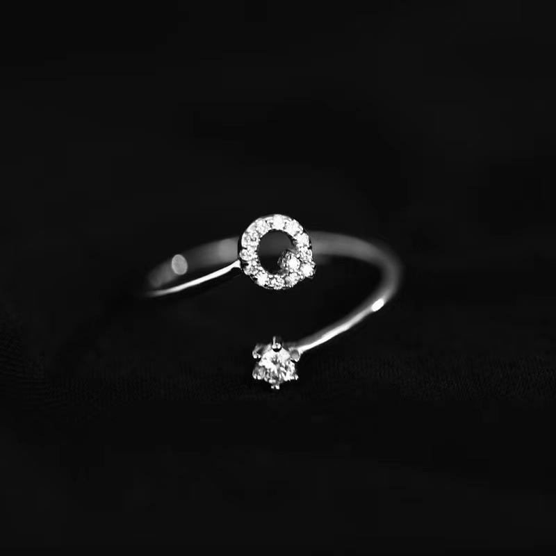 Exquisite Women's 26 Letter Open Ring - European & American Design
